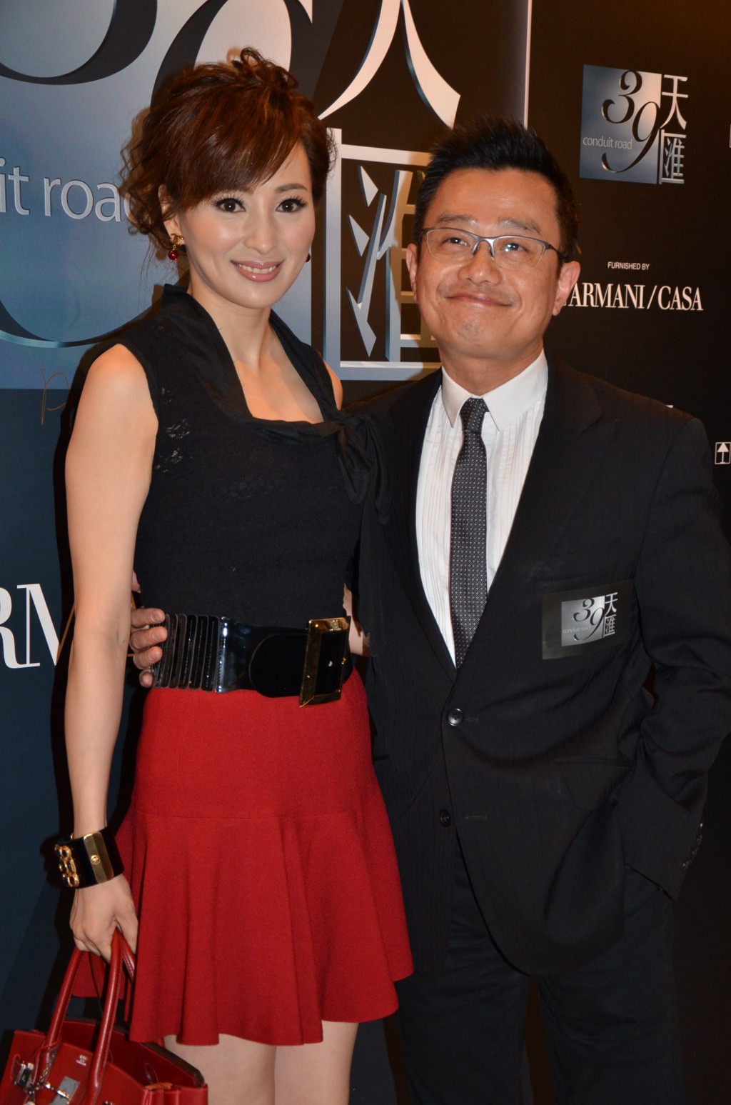 羅霖(左)與前夫劉坤銘於2013年離婚。
