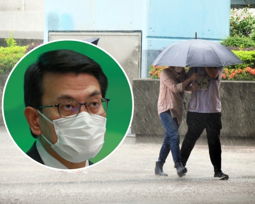 商務及經濟發展局長邱騰華(小圖)表示,自己並無參與天文台任何科學決定。資料圖片