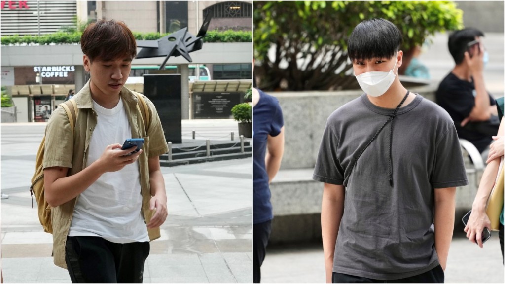 左起被告:謝兆龍、譚俊輝。 陳浩元攝