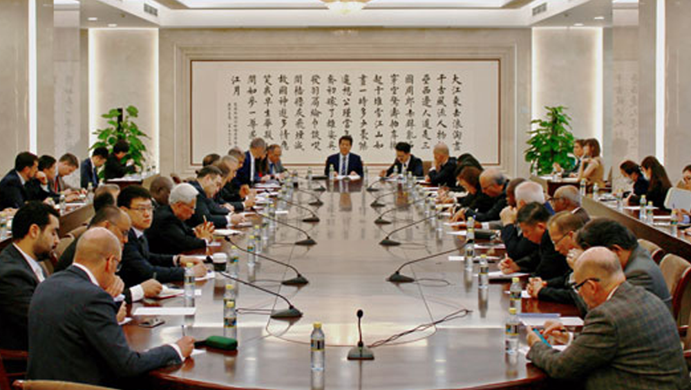 中國政府歐亞事務特別代表李輝舉行吹風會。外交部網站