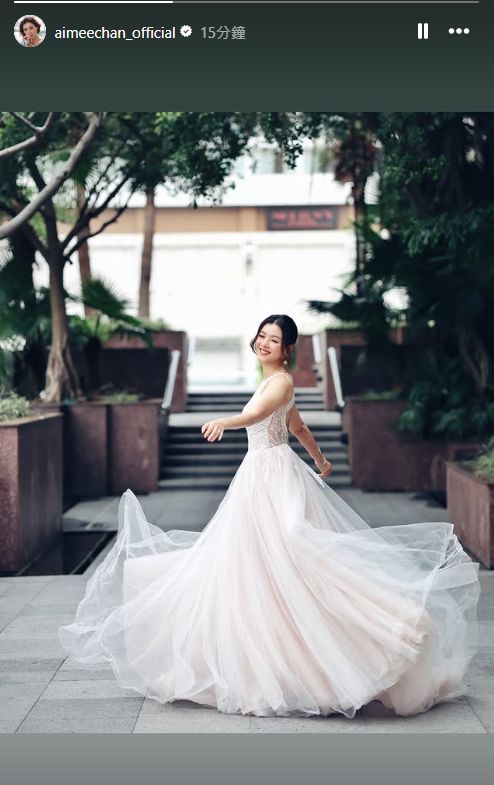 陳茵媺早前在IG發文，慶祝結婚13周年。
