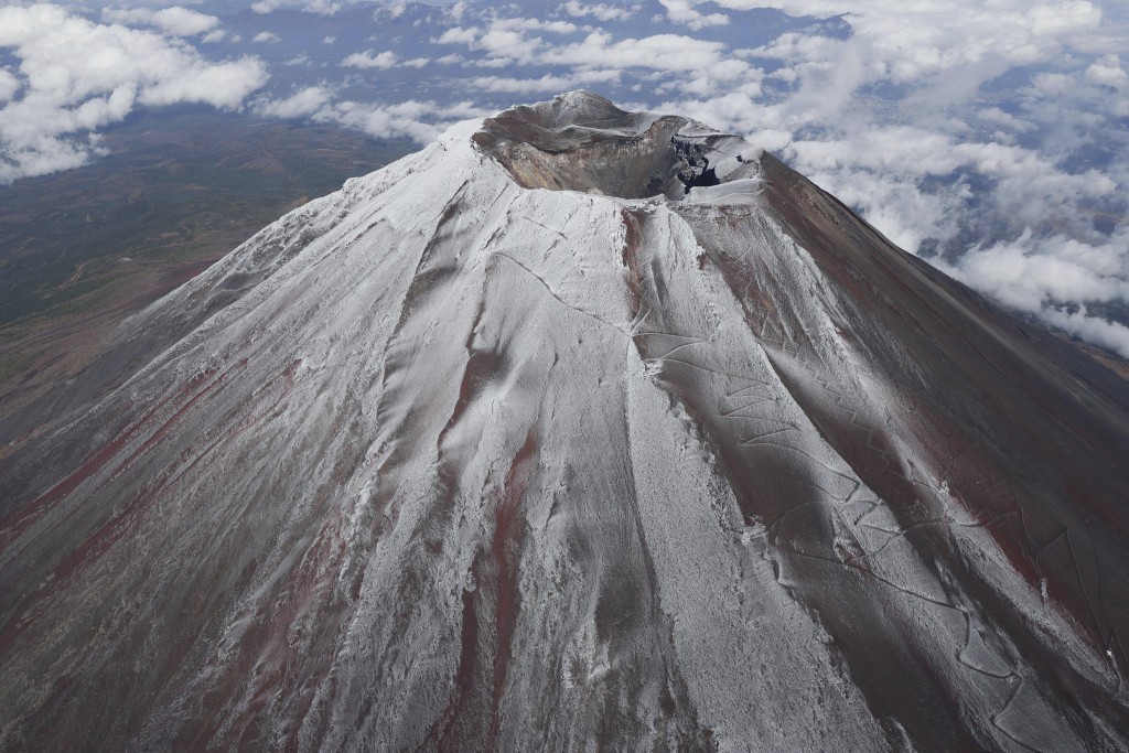 富士山的山口。　美聯社