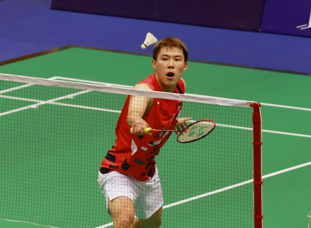 李卓耀力戰下不敵日本對手。徐嘉華攝 李卓耀力戰下不敵日本對手。徐嘉華攝