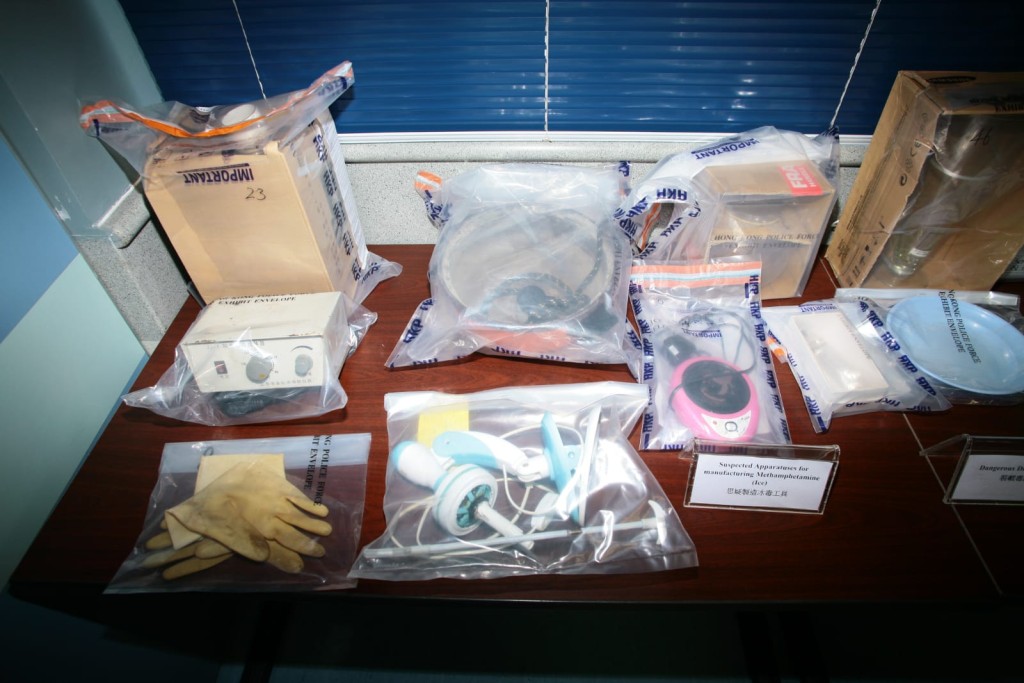 警方搜出毒品及製毒工具