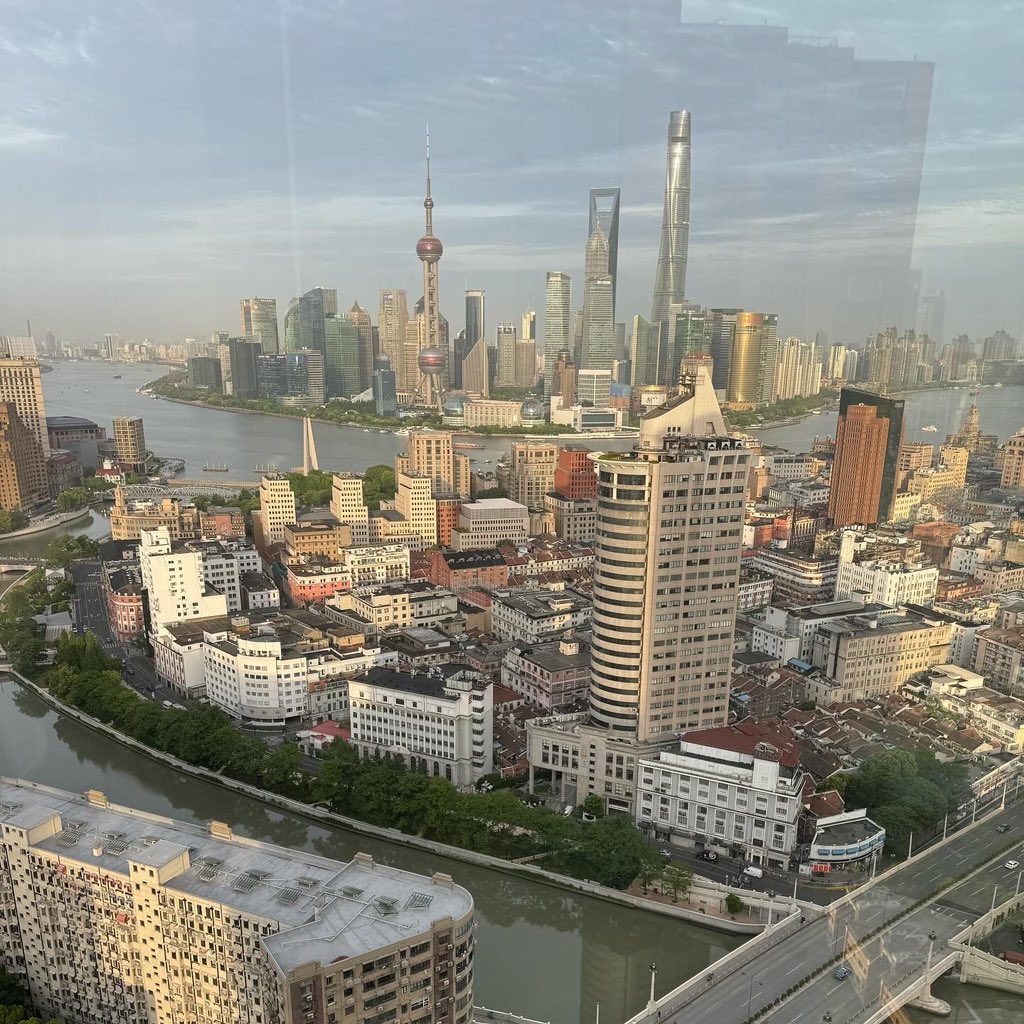 马斯克母亲梅耶拍下上海景色。（Ｘ＠Maye Musk）