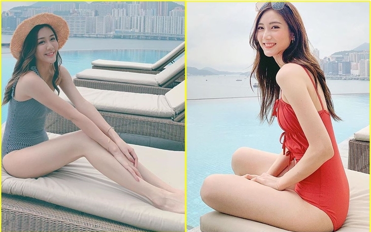 27歲超級長腿陳詩欣(左)鬥26歲滑髀蔡嘉欣(右)。