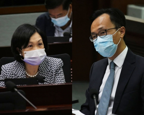 葉劉淑儀(左)；聶德權(右)。 