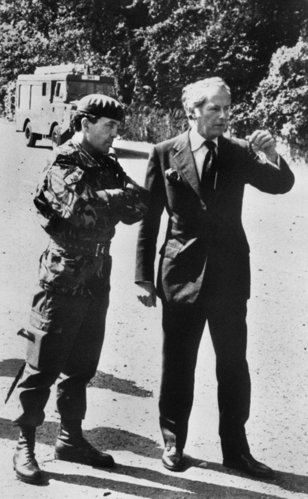 艾堅斯(Humphrey Atkins)在戴卓爾夫人任首相期間曾出任北愛爾蘭事務大臣。 路透社 艾堅斯(Humphrey Atkins)在戴卓爾夫人任首相期間曾出任北愛爾蘭事務大臣。 路透社