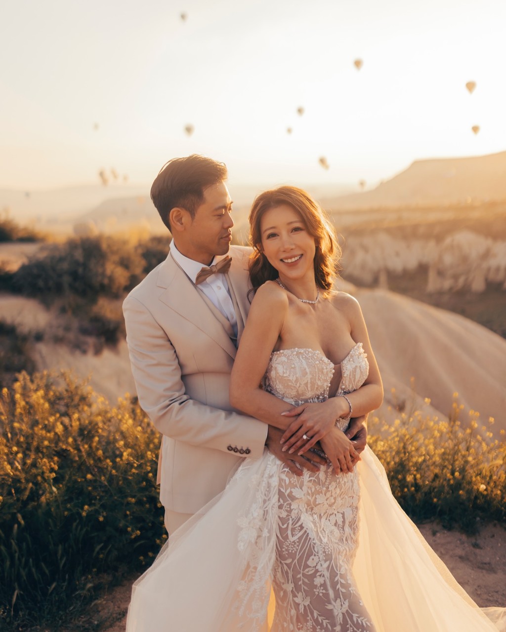陳婉衡在土耳其拍結婚照。 陳婉衡在土耳其拍結婚照。