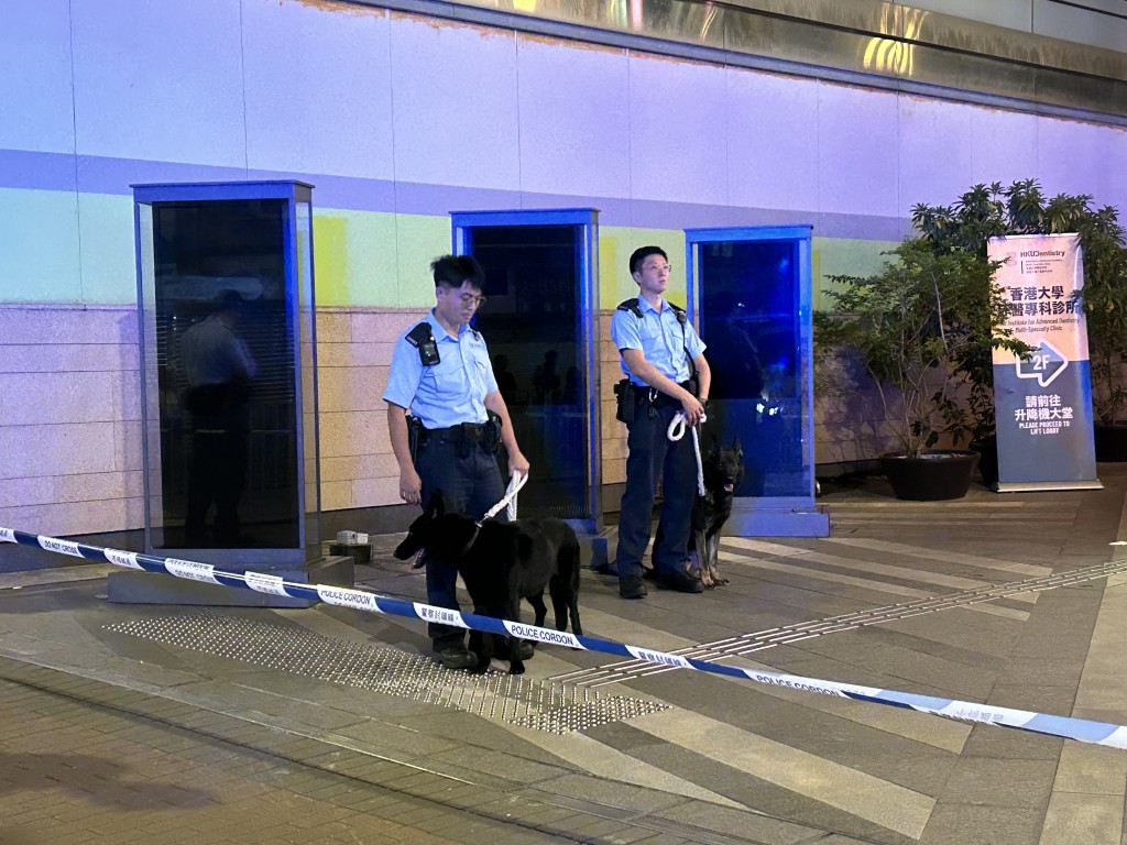 警方到場調查。曾志恒攝 警方到場調查。曾志恒攝