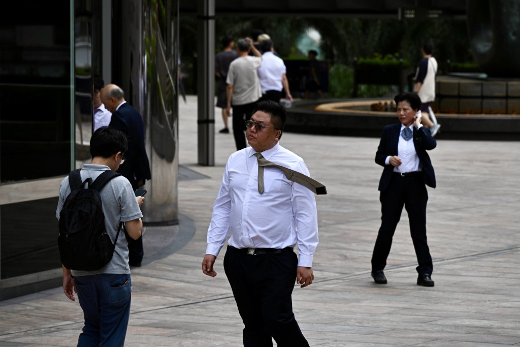 ８號風球下，風勢明顯加強。蘇正謙攝