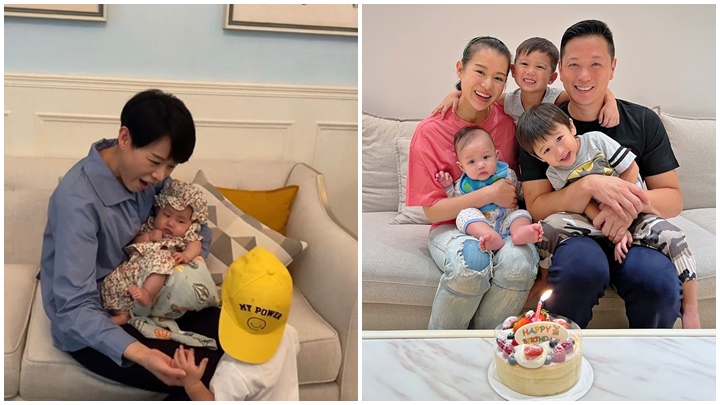 胡杏兒抱起拍劇的BB女,但卻令孻仔Liam呷醋。