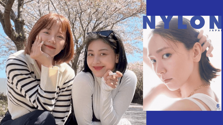 左/人氣急升的金世正日前在社交平台發放與好友，亦即女團Twice的志效一起遊樂的照片，二人都以清新髮腳內彎的短直髮示人。右/日劇女神新垣結衣也以短直髮造型為《NYLON》雜誌拍攝6月號封面。