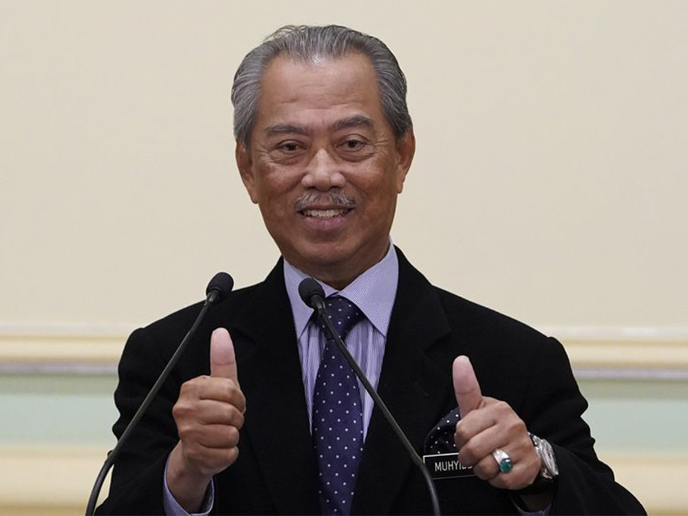 馬來西亞首相穆希丁早一天覲見國家元首阿布都拉,要求阿布都拉頒佈緊狀態令。AP資料圖片