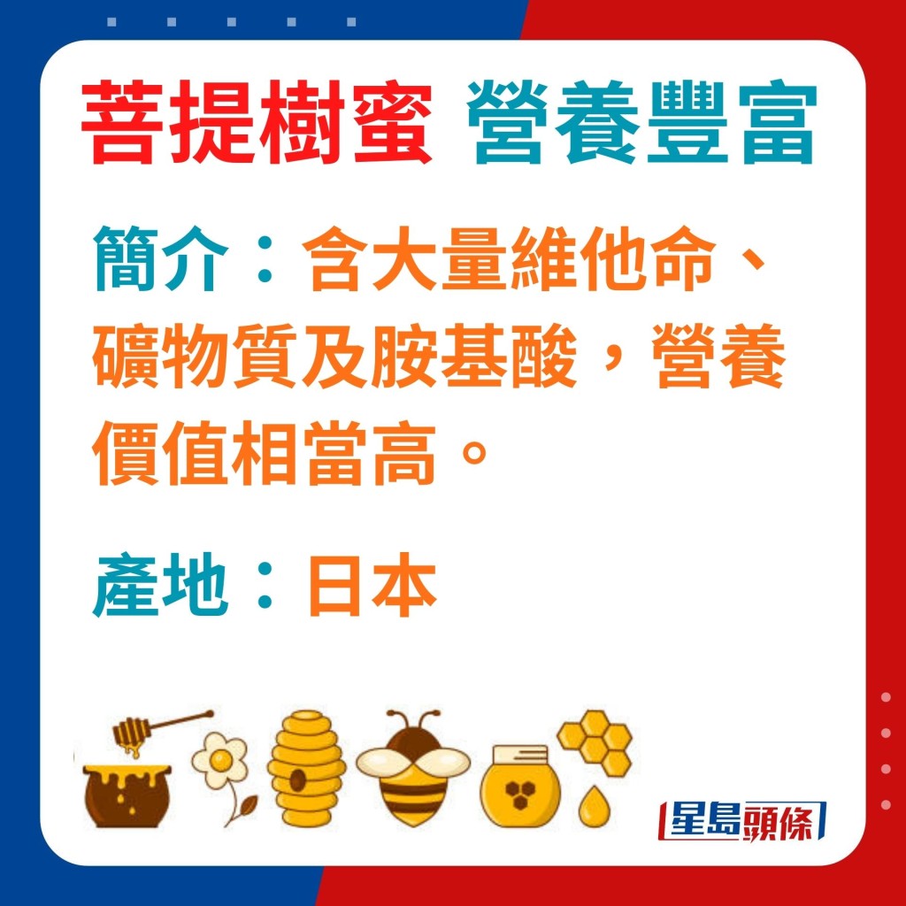 簡介：含大量維他命、礦物質及胺基酸，屬營養價值相當高的純正蜂蜜。