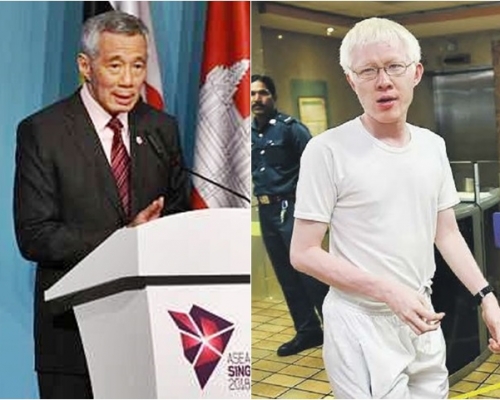 李顯龍及長子李毅鵬。
