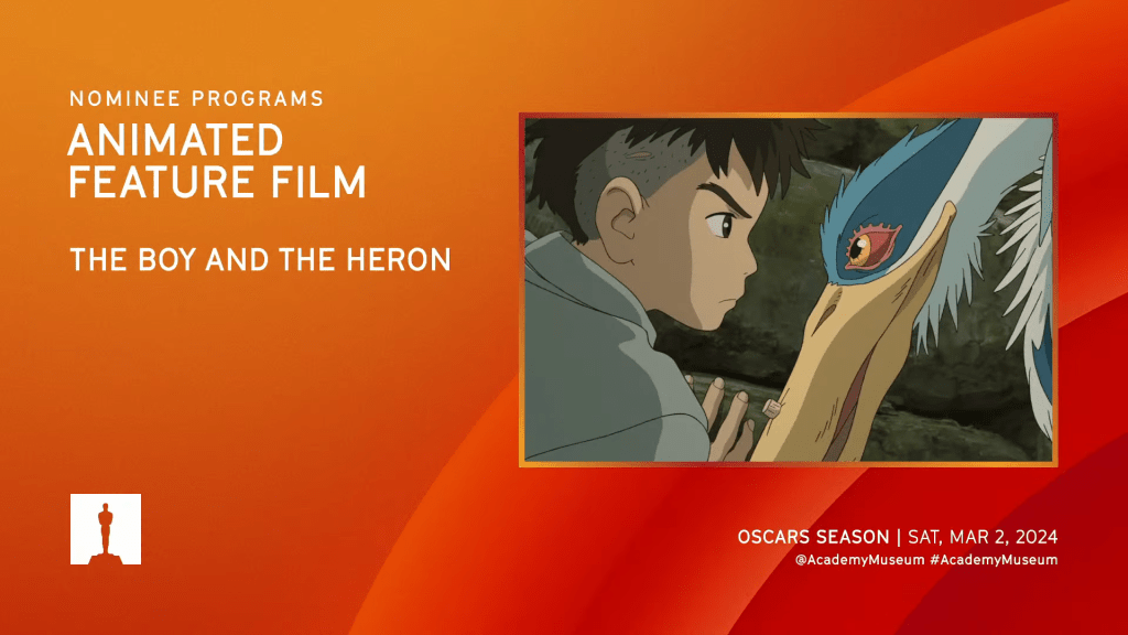 宫崎骏电影《苍鹭与少年》入围奥斯卡。