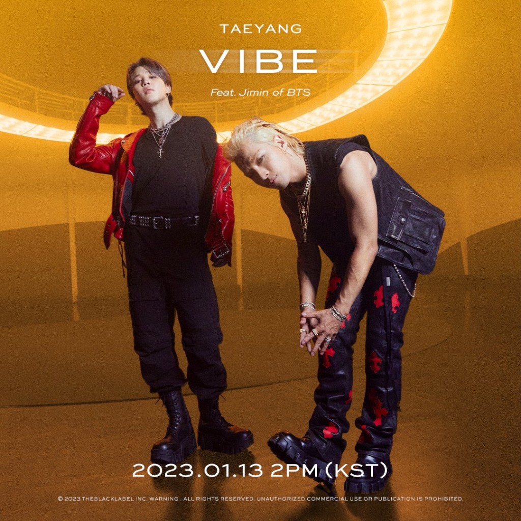 太陽與Jimin合作的新歌《VIBE》上周五推出。