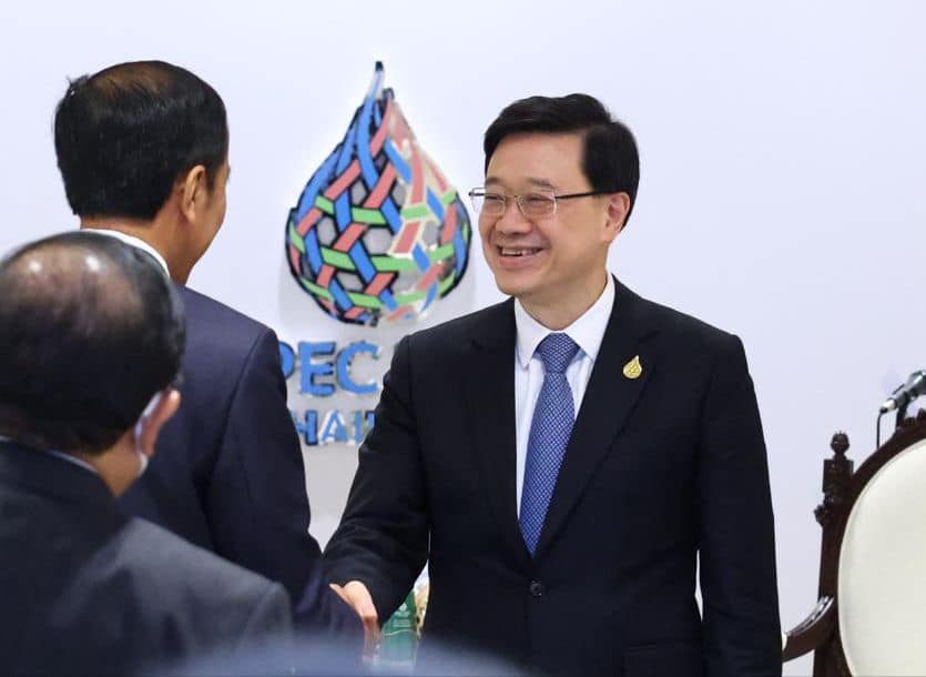 李家超向印尼總統佐科維多多表示，期待香港與印尼之間有更多交流和合作。李家超FB圖片