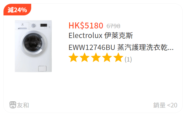 友和乾衣機大減價｜Electrolux 