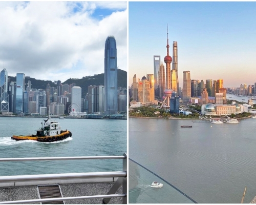香港失落生活成本最高城市「寶座」，連跌兩級至第三位，由上海（右）和東京取代。資料圖片