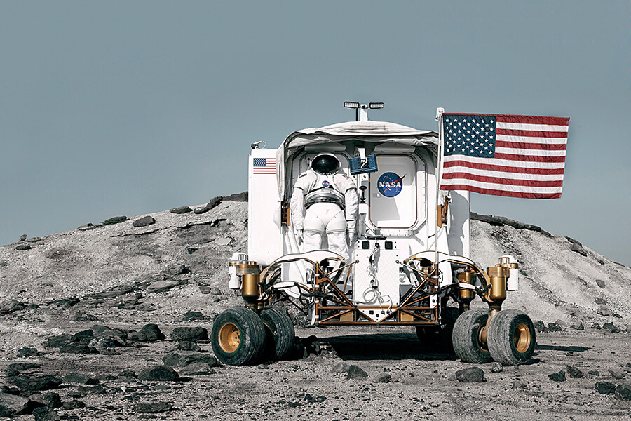 美國新設計的月球車。