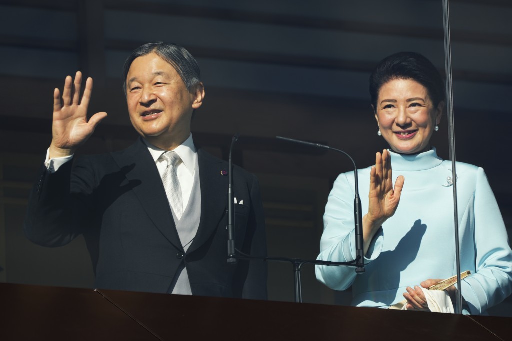 圖為德仁天皇與雅子皇后。美聯社 圖為德仁天皇與雅子皇后。美聯社