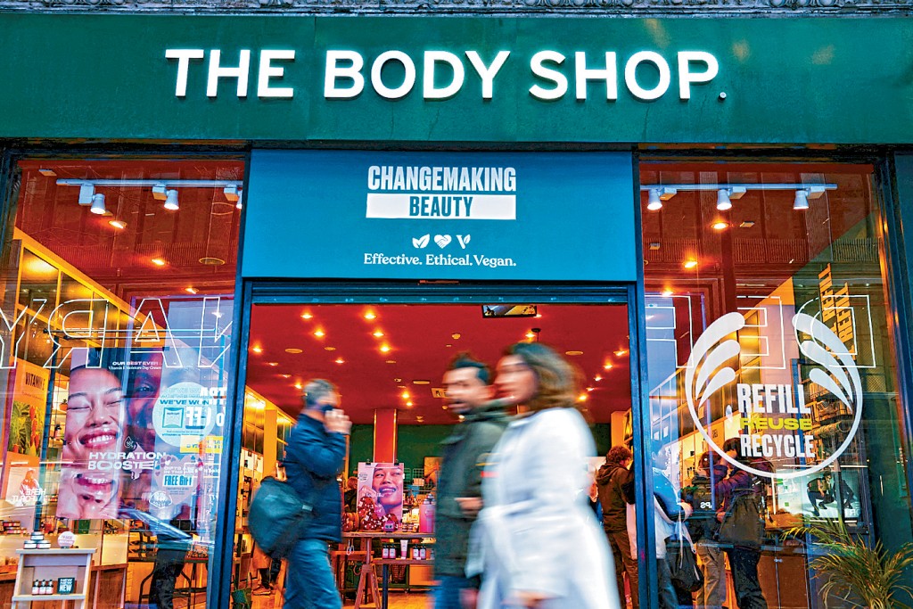 倫敦牛津街一間The Body Shop門市。 