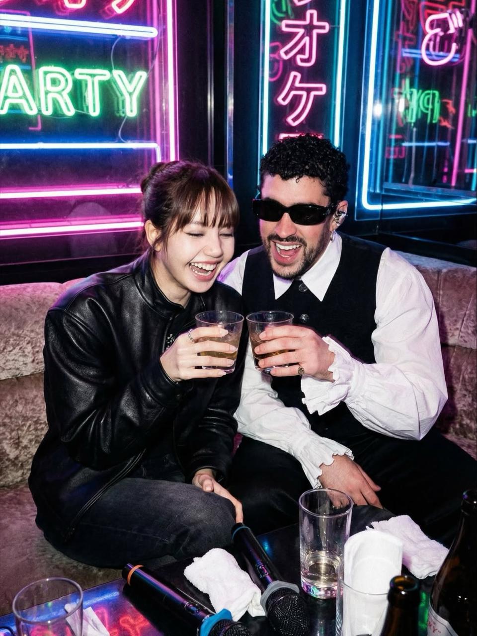 Lisa又公開多張與Bad Bunny食高級日本菜及去酒吧的照片。 Lisa又公開多張與Bad Bunny食高級日本菜及去酒吧的照片。