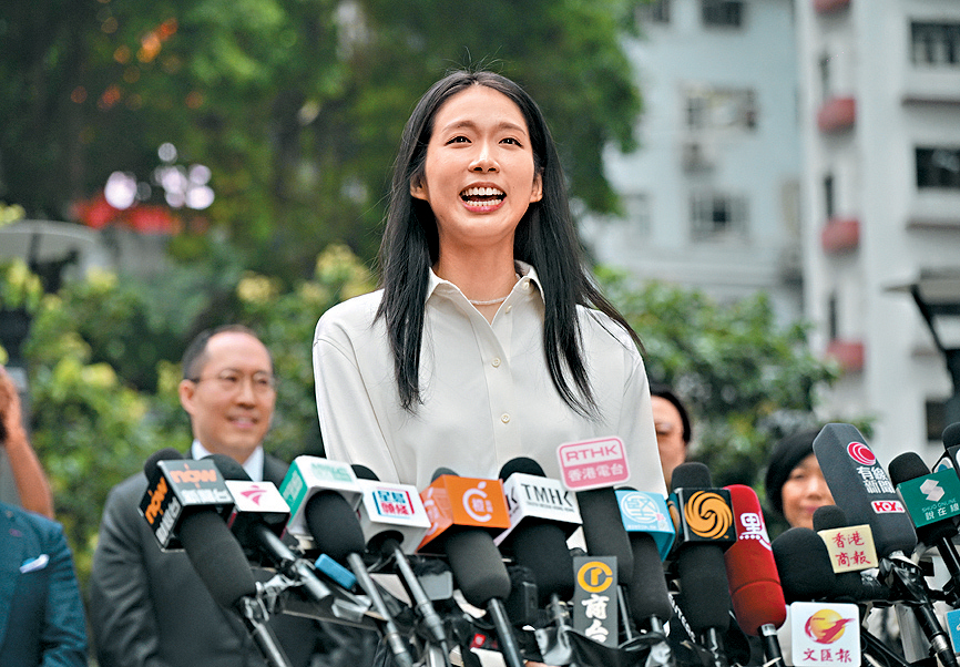 江旻憓日前報名參選立法會旅遊界功能界別。