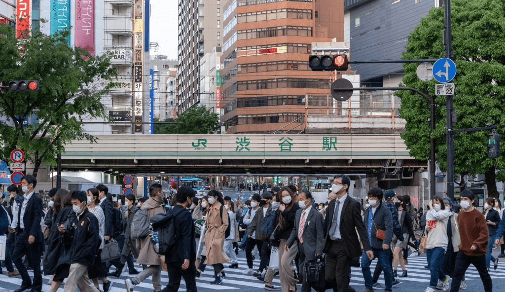 日本街景。 新華社