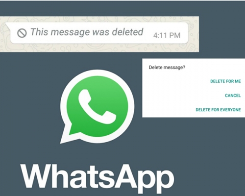 WhatsApp撤回訊息時限擬由7分鐘延至68分鐘。 資料圖片