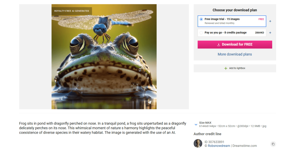 被抄襲的AI圖片。Dreamstime