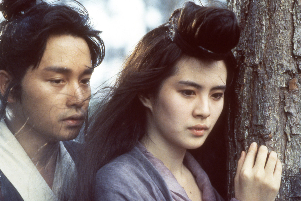 王祖賢1987年與張國榮拍攝電影《倩女幽魂》。  ​