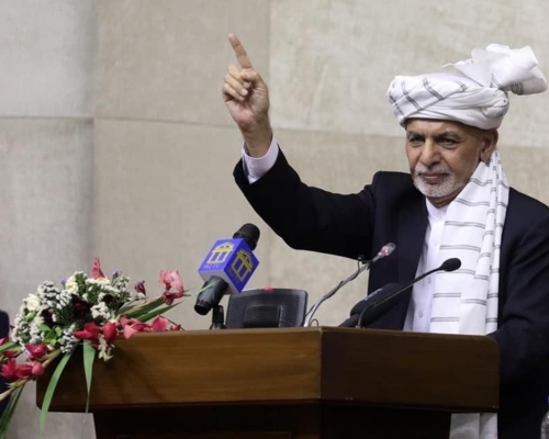加尼發表聲明為離國一事道歉。Ashraf Ghani facebook圖片