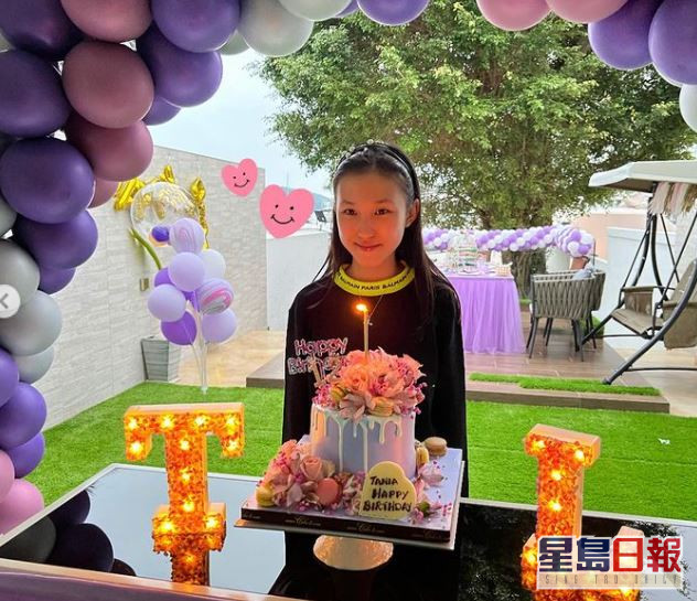 林文龍女兒早前12歲生日。