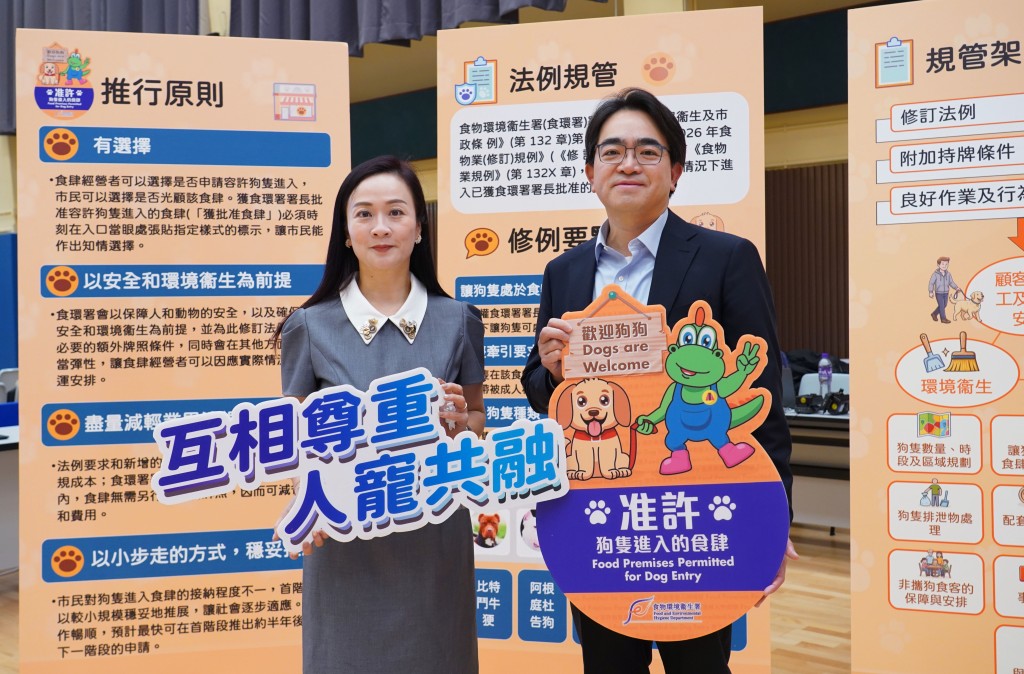 狗隻由7月9日起可進入獲批准的食肆，食環署上周五已進行公開抽籤。
