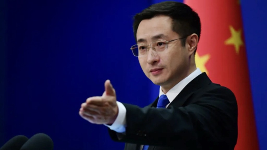 中國外交部發言人林劍。 外交部網站 中國外交部發言人林劍。 外交部網站