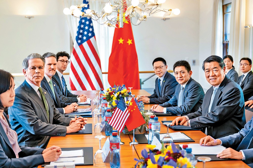 中美之前在日內瓦舉行經貿會談。 中美之前在日內瓦舉行經貿會談。