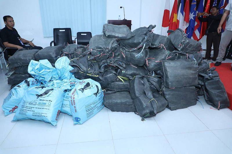 柬埔寨2024年初攔截1.5噸毒品，並抓捕多名來自中國、台灣等地的疑犯。 柬埔寨反毒部門