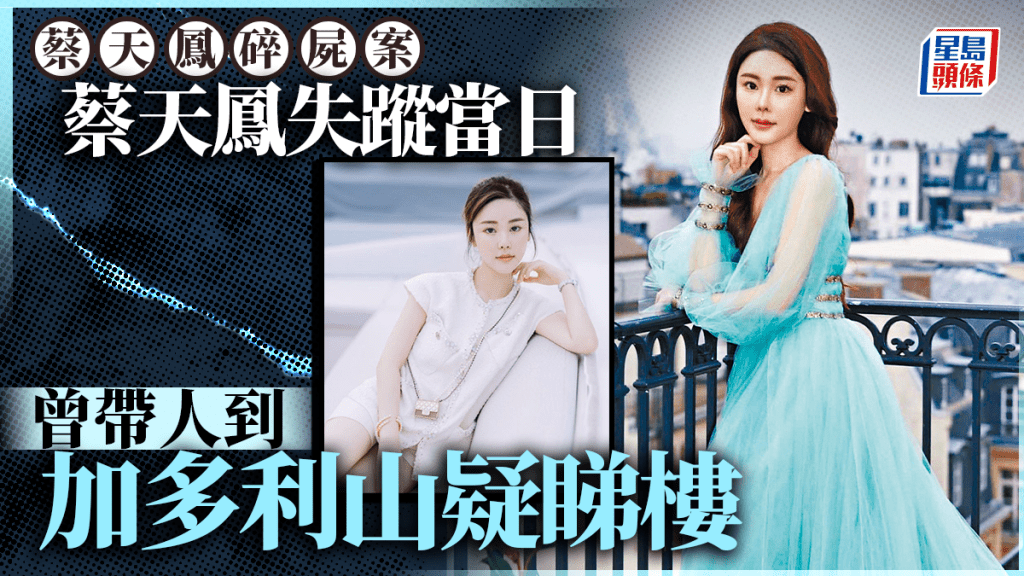 蔡天鳳碎屍案│前家姑涉妨礙司法公正 閉路電視片段顯示失蹤當日 蔡天鳳曾帶人上門「睇樓」