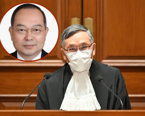 人大常委會秘書長楊振武(細圖;網圖)會見香港終院首席法官張舉能(大圖;資料圖片)。