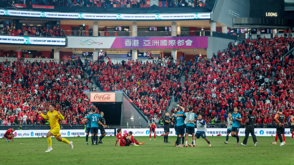 香港足球代表隊於11月18日，主場以1:2不敵新加坡，無緣晉身亞洲盃決賽周。資料圖片