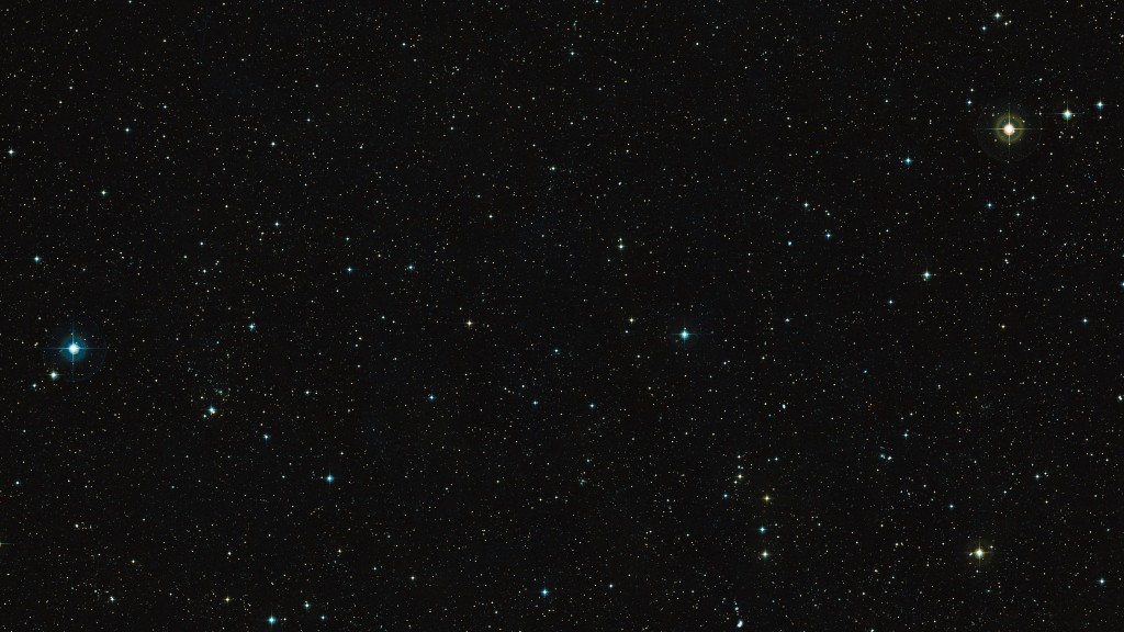 數位巡天2計畫所拍攝的JADES-GS-z14-0一帶。 ESO/Digitized Sky Survey 2. Acknowledgement: Davide De Martin