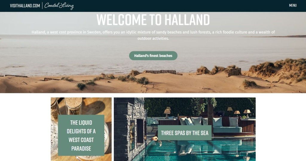 哈蘭省觀光網站Visit Halland不滿夏蘭特「搶客」。網上圖片