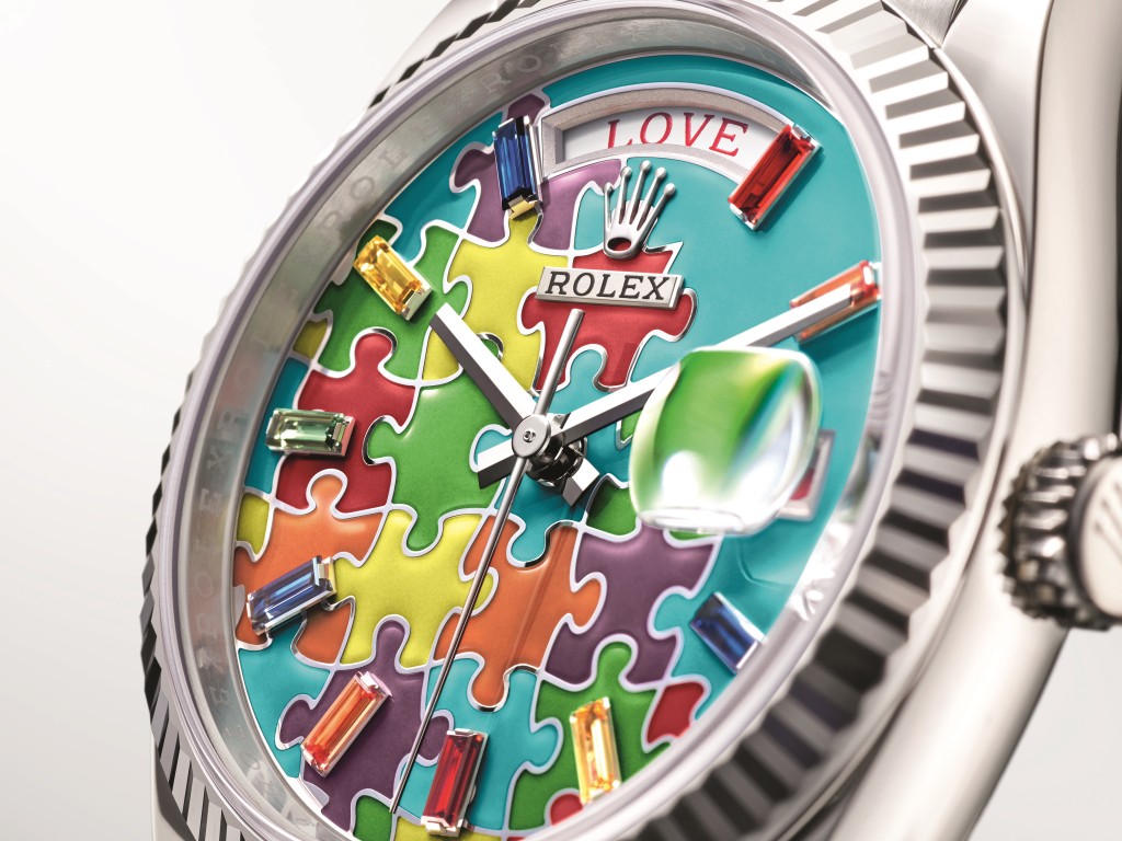 Rolex Oyster Perpetual Day-Date 36。表殼：36mm白金（另備黃金及玫瑰金款）；機芯：3255自動；售價：待定。