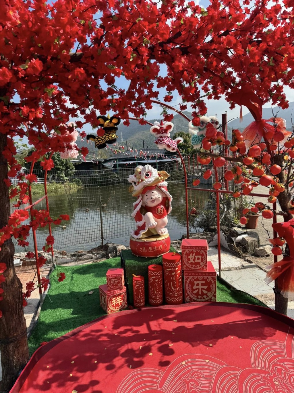 信芯園新增了賀年打卡裝置。（圖片來源：受訪者提供）