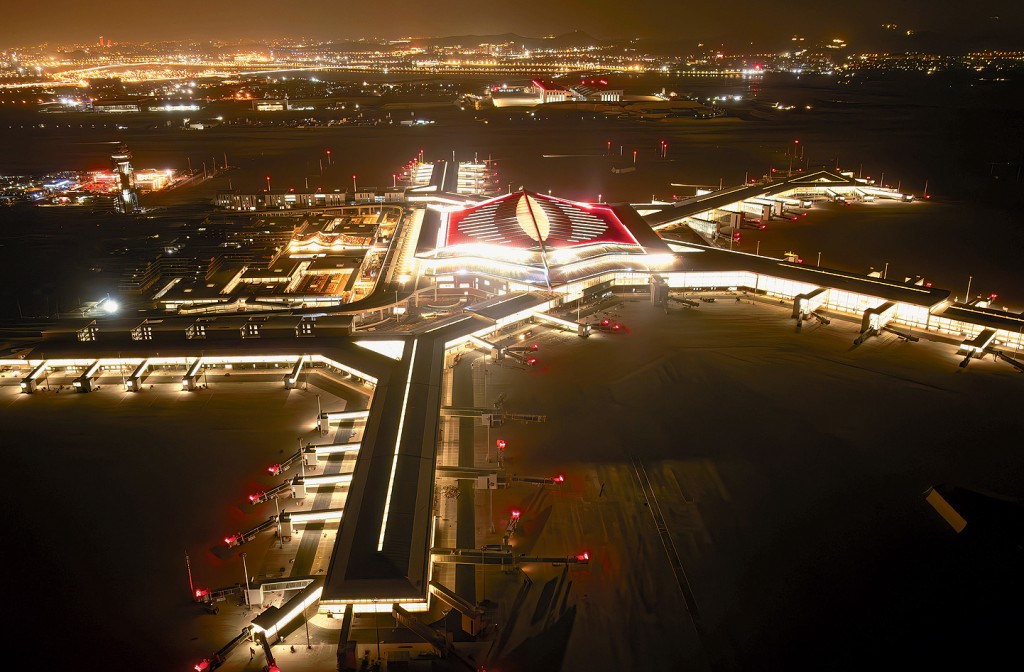 廈門翔安國際機場項目夜景。