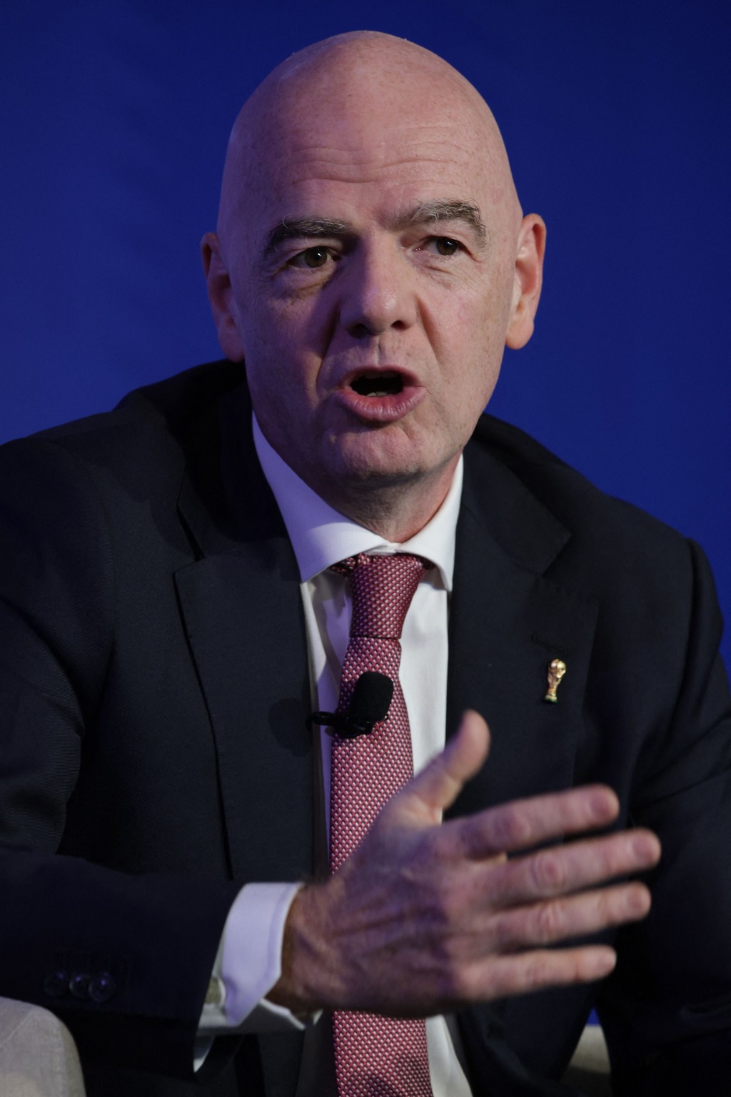 國際足協（FIFA）主席恩芬天奴。法新社