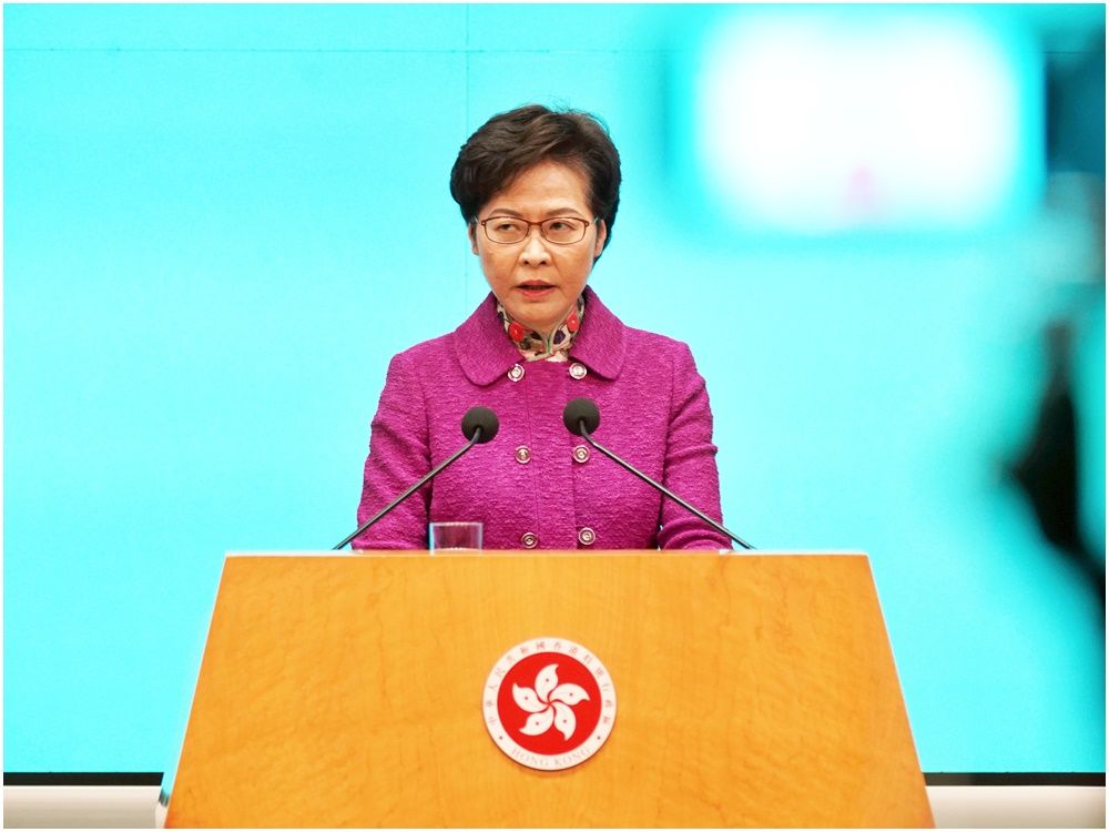 林鄭月娥指中央重視港人福祉。路透社